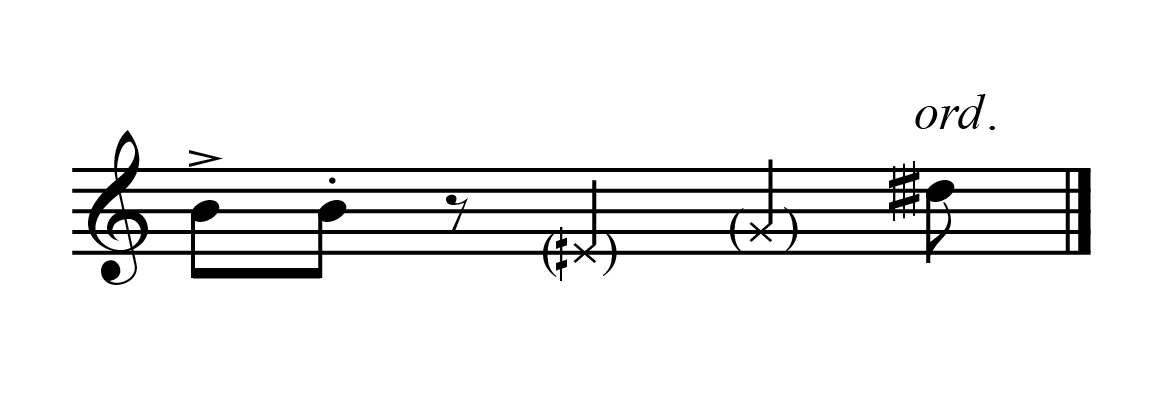 Notation of covered key clicks