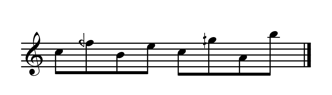Notation of single tonguing