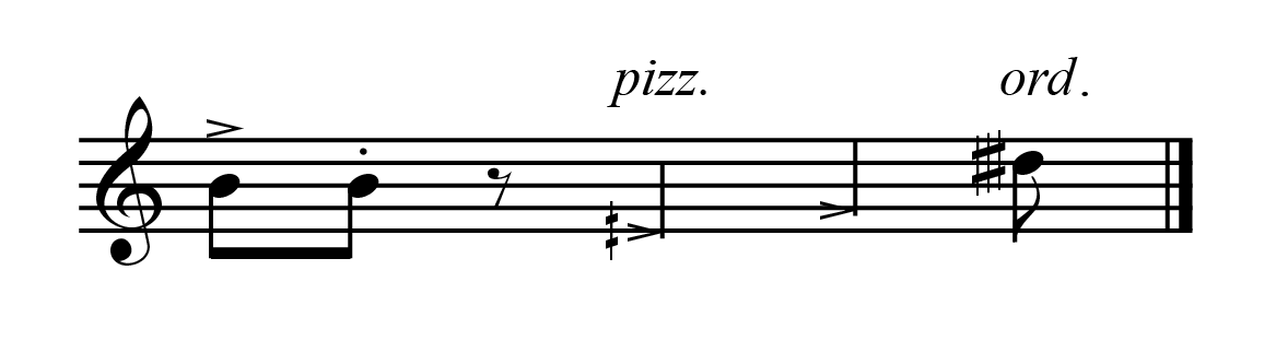 Notation of tongue pizz